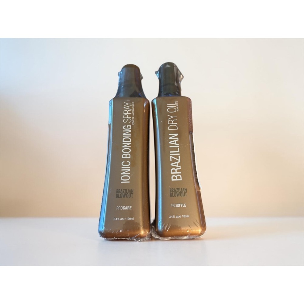 Brazilian Blowout Ionic Bonding Spray + Dry Oil Set 3.4oz NEW Sealed Pro Salon - Picture 4 of 4